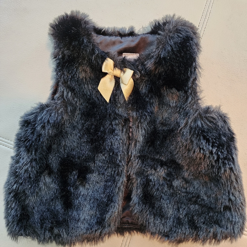 Tahari Faux Fur Vest Toddler 2T